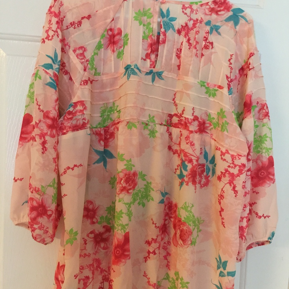 NY Collection Floral blouse size large in women - Picture 4 of 7